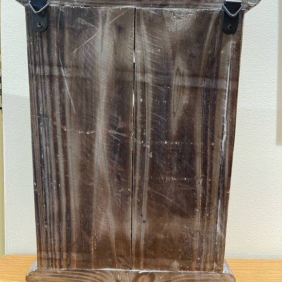 Vintage Wooden Key Cabinet with Hooks - Picture 3 of 9